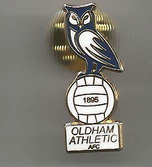 Badge Oldham Athletic AFC NEW LOGO white